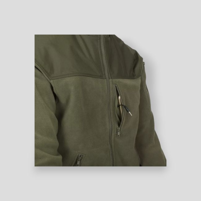 classic army jacket - fleece - olive green/black - helikon