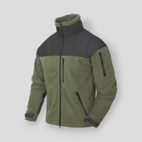 classic army jacket - fleece - olive green/black - helikon