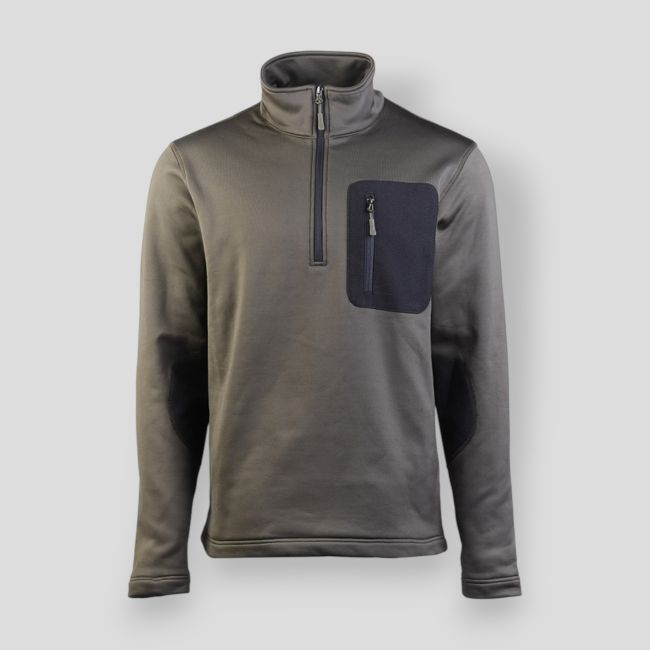 Pull-over avec 1/2 zip Thermo Fleece - Vert Olive - Mil-Tec
