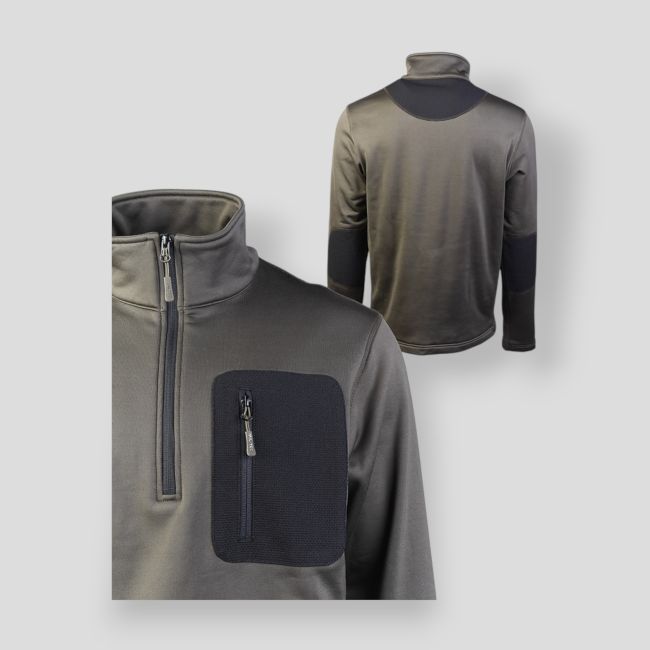 Pullover met 1/2 rits Thermo Fleece - Olijfgroen - Mil-Tec