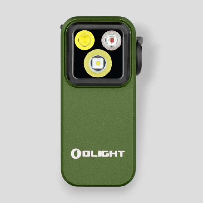 Lamp voor tactisch vest met rood licht (500 lumen) Oclip Pro - Olijfgroen - Olight