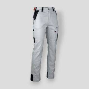 Pantaloni stretch multitasche CRISTALLIN - Bianco/Grigio Notte - LMA