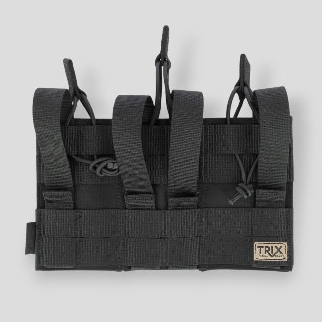 Drievoudige magazijnhouder Eagle voor aanvalsgeweren - Zwart - Trix Tactical
