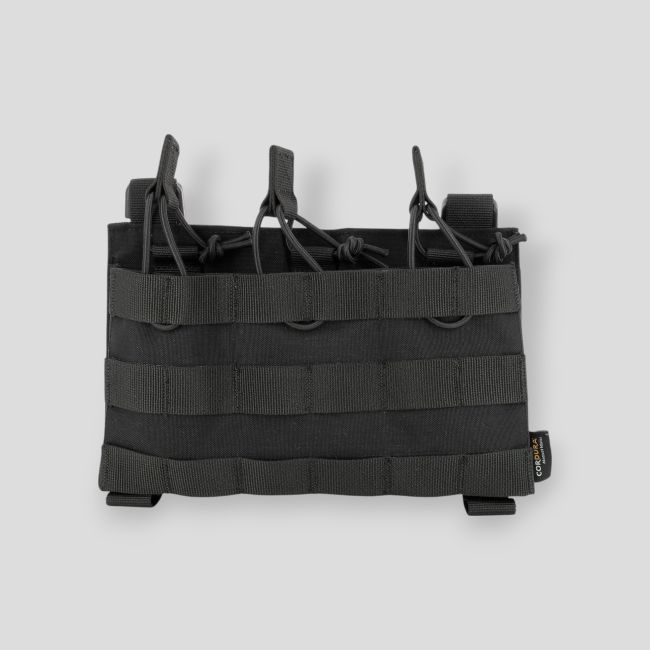 Dreifache Magazintasche Eagle für Sturmgewehre mit Klettrücken - Schwarz - Trix Tactical
