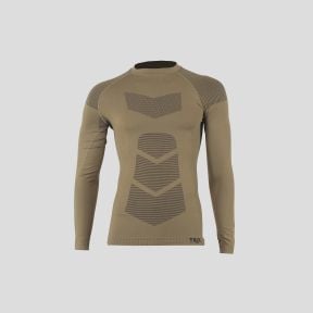 T-shirt de manga comprida termorreguladora sem costuras Commando - Coyote - Trix Tactical