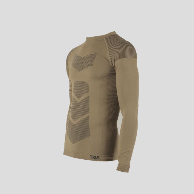 T-shirt à manches longues Seamless Commando - Coyote - Trix Tactical