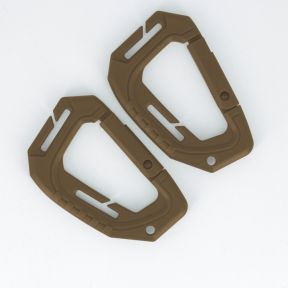 Lot de 2 mousquetons 9cm - Coyote - Trix Tactical