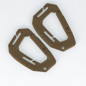 Lot de 2 mousquetons 9cm - Coyote - Trix Tactical