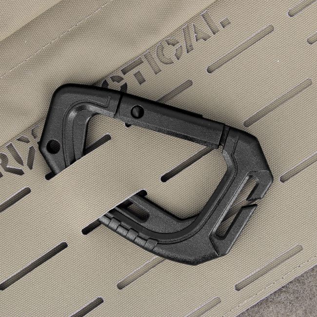 Lot de 2 mousquetons 9cm - Noir - Trix Tactical