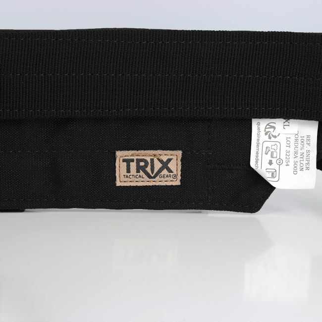 Ceinture double Sniper avec boucle cobra en polymère - Noir - Trix Tactical