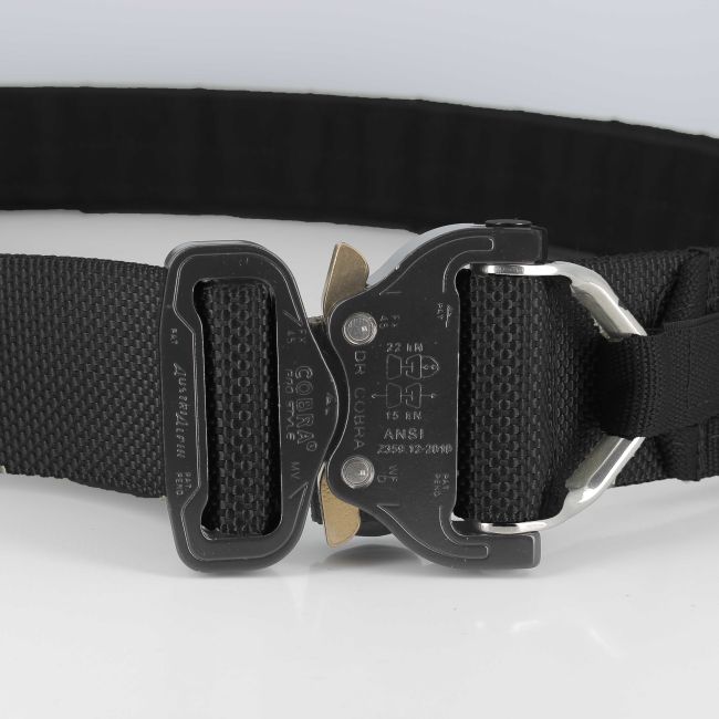 Ceinture double Elite avec boucle cobra en métal - Noir - Trix Tactical
