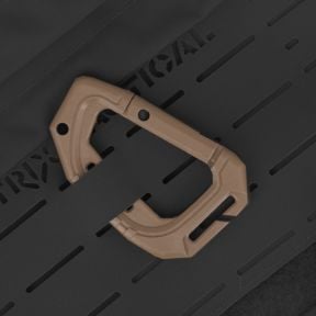 Lot de 2 mousquetons 6cm - Coyote - Trix Tactical