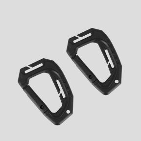 Set mit 2 Karabinerhaken 6cm - Schwarz - Trix Tactical