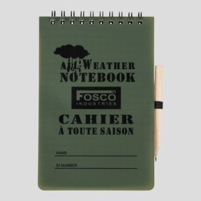 Taccuino impermeabile con matita 14,8x10,5cm (A6) - Verde Oliva - Fosco Industries