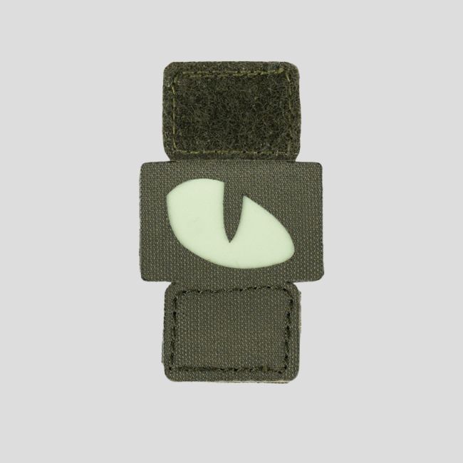Lasercut Molle phosphoreszierender Patch Cat Eyes - Olivgrün - 101 Inc