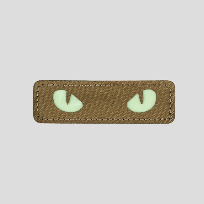 Lasercut fosforescerende patch Cat Eyes - Coyote - 101 Inc
