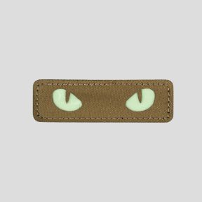 Lasercut fosforescerende patch Cat Eyes - Coyote - 101 Inc
