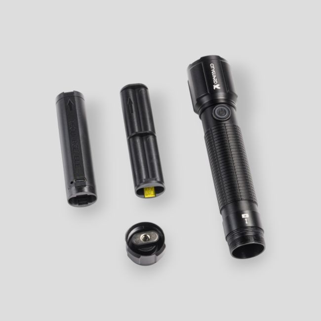 Lampe d'intervention rechargeable (1 000 lumens) - Noir - CityGuard