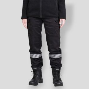 Spodnie ochronne z elastanem SECURITY - Czarne - Force Series