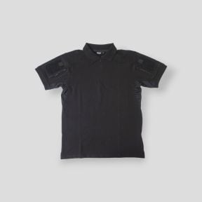 Polo Tropper z kołnierzem na zamek spandex 210g - Czarny - OPEX