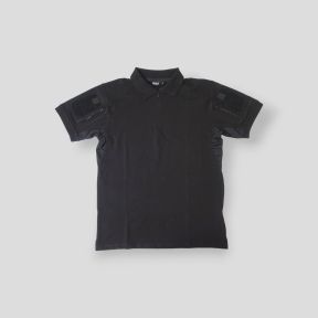Polo Tropper met ritskraag spandex 210g - Zwart - OPEX