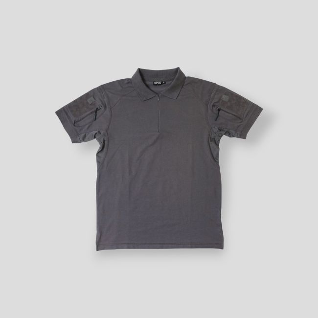 Polo Tropper col zippé spandex 210g - Gris - OPEX