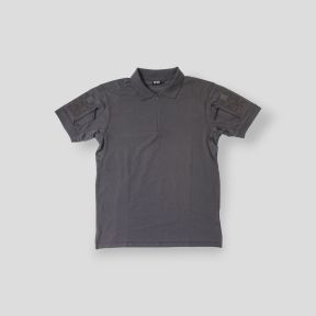Polo a maniche corte traspirante con collo con zip Tropper - Grigio - OPEX