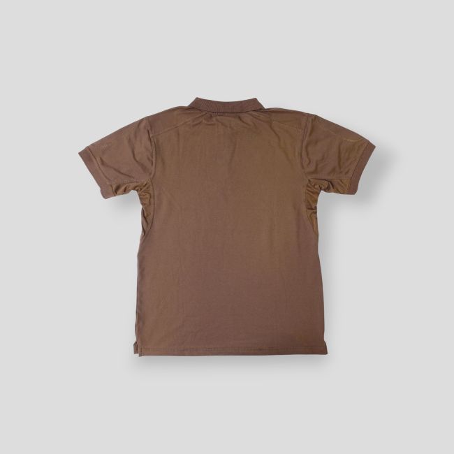 Polo a maniche corte traspirante con collo con zip Tropper - Coyote - OPEX
