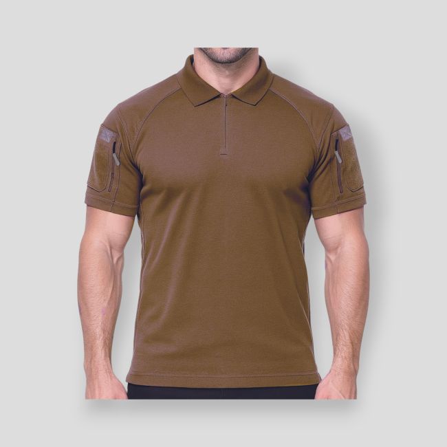 Polo Tropper z kołnierzem na zamek spandex 210g - Coyote - OPEX