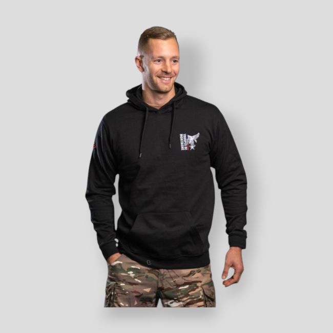 Felpa ricamata Troupes de Montagne Design - Nero - Summit Outdoor Lifestyle