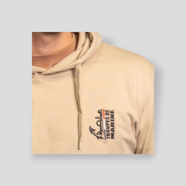 Besticktes Sweatshirt Troupes de Marine Design - Light Sand - Summit Outdoor Lifestyle