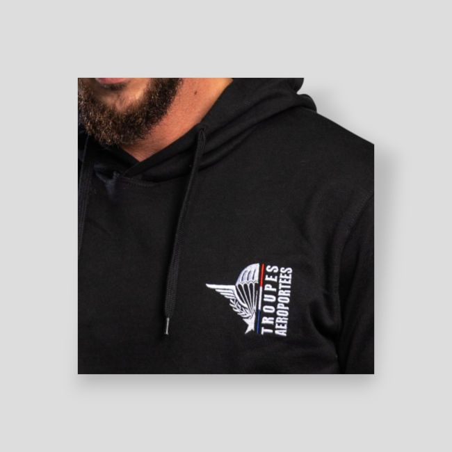 Sudadera bordada Tropas aerotransportadas Design - Negro - Summit Outdoor Lifestyle