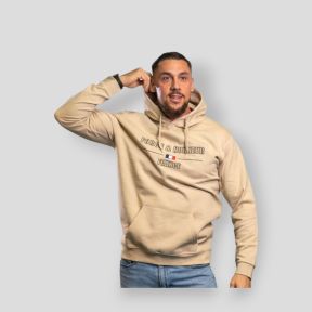 Sweat-shirt brodé Force & Honneur France - Light Sand - Summit Outdoor Lifestyle