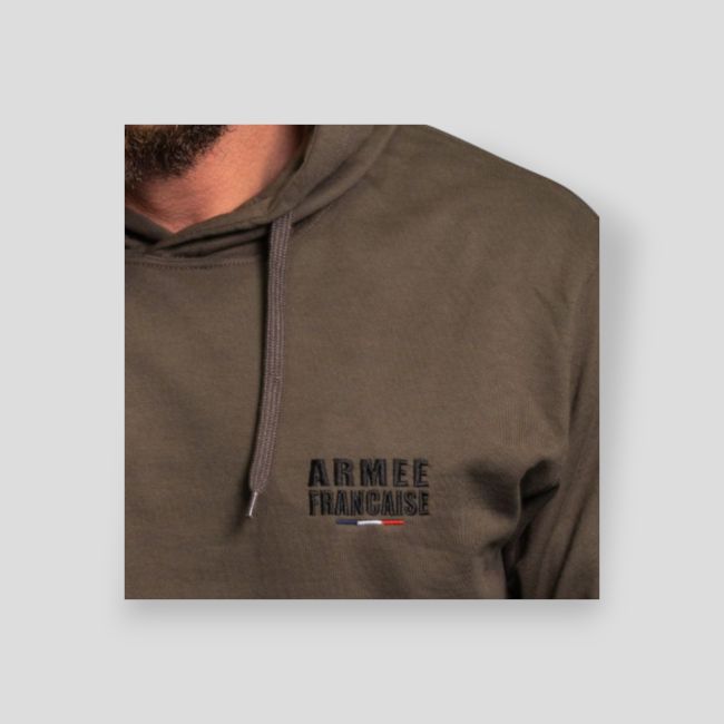 Felpa ricamata Armée Française - Dark kaki - Summit Outdoor Lifestyle