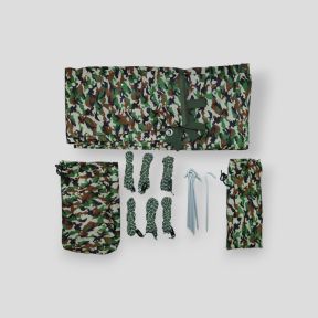 Plane 3x3m mit 6 Heringen und 6 verstellbaren Paracords - Camo CE - Uang