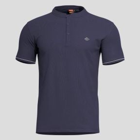 Levantes Henley Shirt Stripes Navy Blue