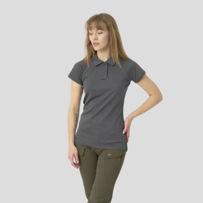 women’s utl® polo shirt - topcool lite - shadow grey - helikon