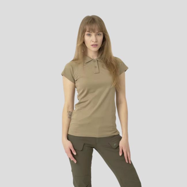 women’s utl® polo shirt - topcool lite - khaki - helikon