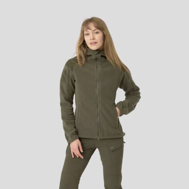women's cumulus® jacket - heavy fleece - taiga green - helikon
