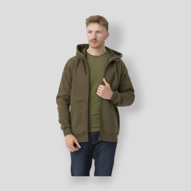 Bluza Urban Tactical Hoodie Lite (Fullzip)® - zielona - Helikon