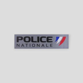 Fascia retroriflettente fondo grigio con velcro 10x2,8cm - Polizia Nazionale