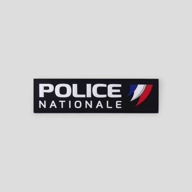 Bandeau souple fond noir avec velcro 10x2,8cm - Police Nationale
