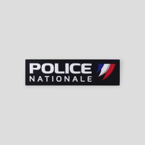 Fascia morbida sfondo nero con velcro 10x2,8cm - Polizia Nazionale