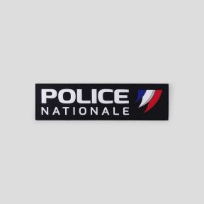 Faixa flexível fundo preto com velcro 28x7,5cm - Police Nationale