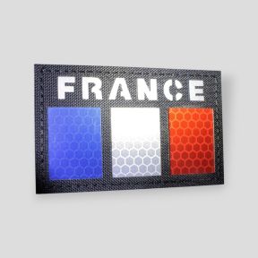 Patch réfléchissant Lasercut France avec drapeau