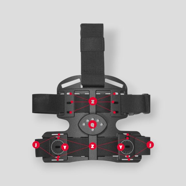 Plataforma de muslo ITK-Infinity 8K16 - Negro - Vega Holster