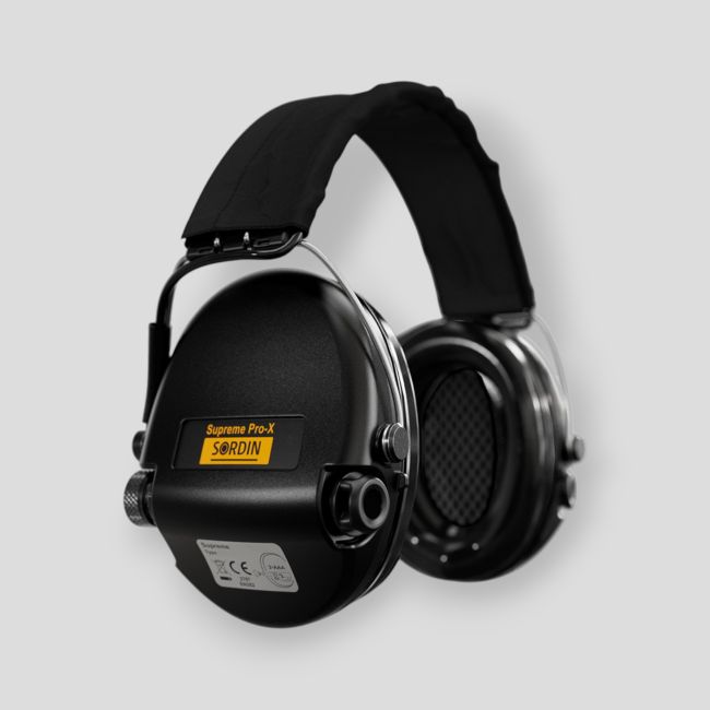 Cuffie antirumore con fascia per la testa in tessuto nero Supreme Pro-X (SNR: 25dB) - Nero - MSA Sordin