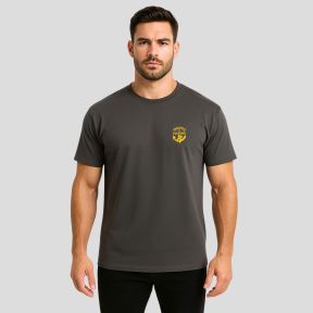 T-shirt Cooldry serigrafata Troupes de Marine - Grigio - OPEX