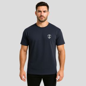 Camiseta Cooldry serigrafiada Marine Nationale - Azul Marino - OPEX