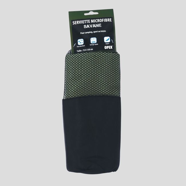Toalha microfibra Savana 130x75cm - Verde Oliva - OPEX